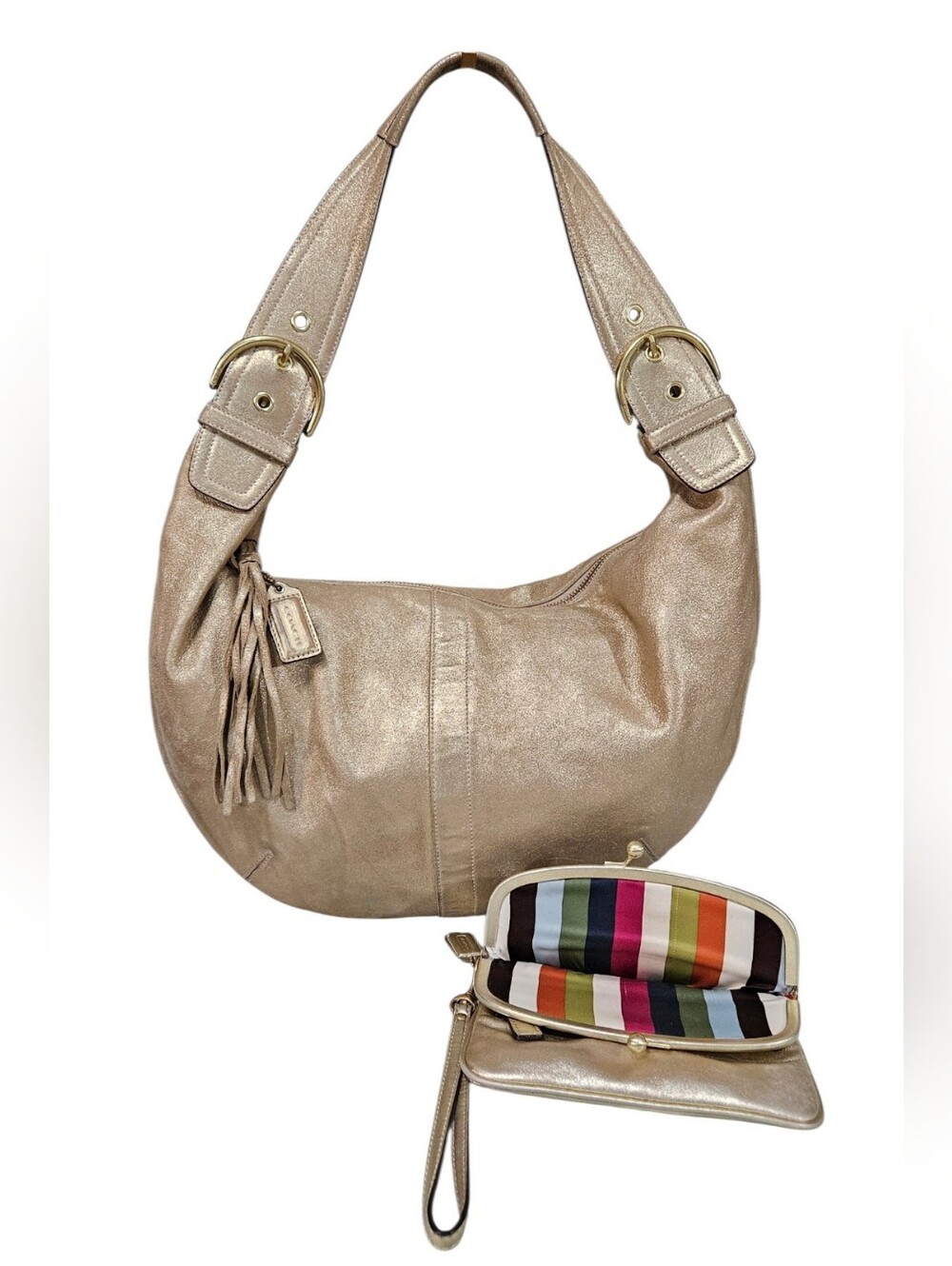Coach Soho 2005 Limited Edition Metallic Goat Suede Hobo W/Legacy Kisslock - Picture 16 of 16
